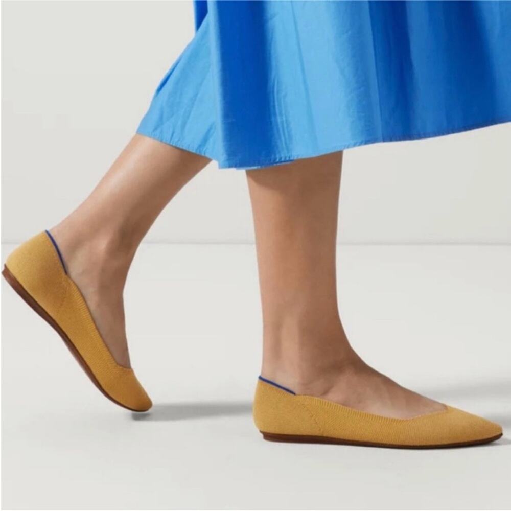 Rothy’s The Point Marigold Yellow Flats Size 7